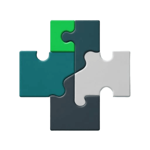 Puzzle pieces fitting together